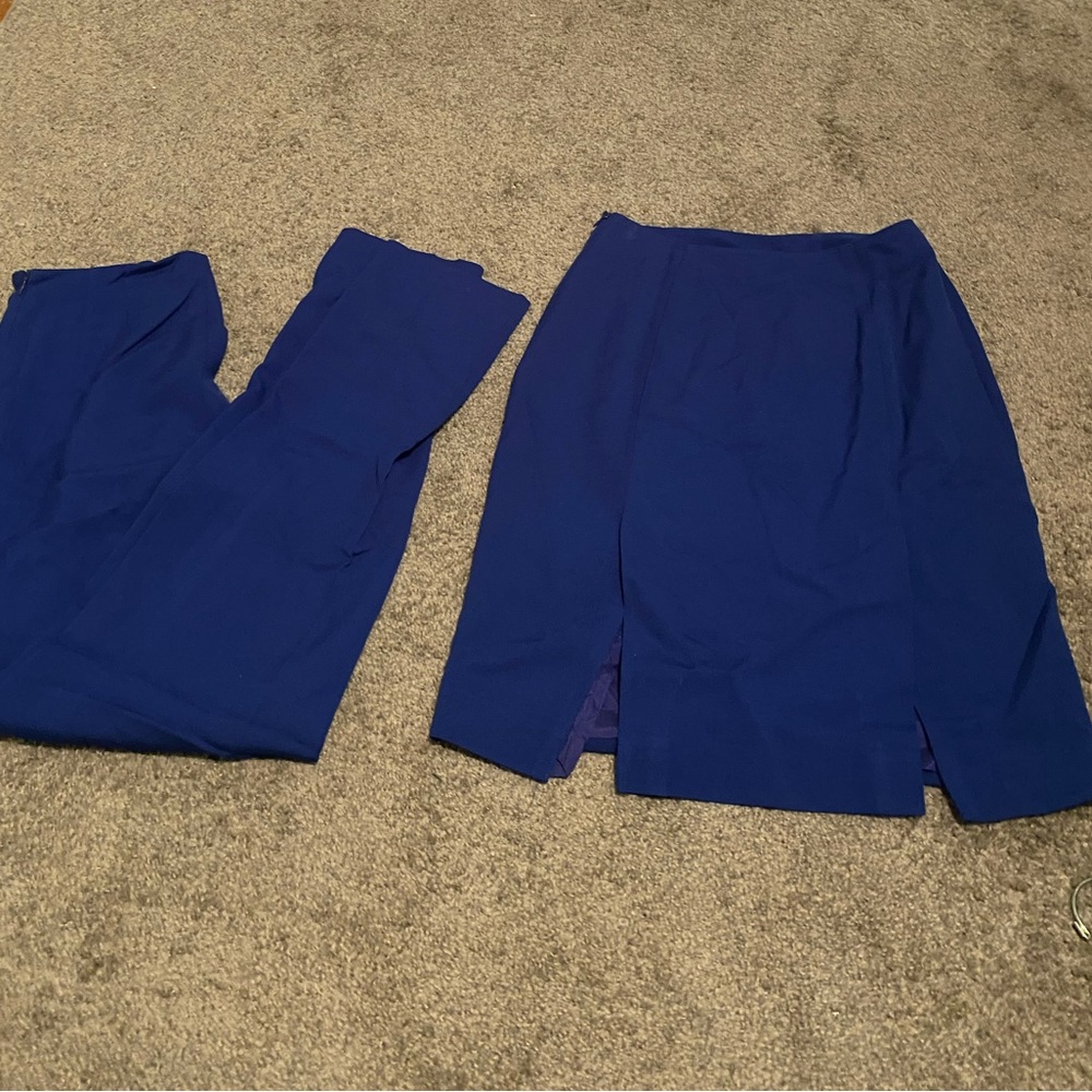 Liz Claiborne, ocean blue skirt and pants